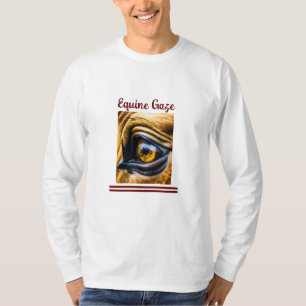 "Equine Gaze" Basic Manarss long slieves T-shirt
