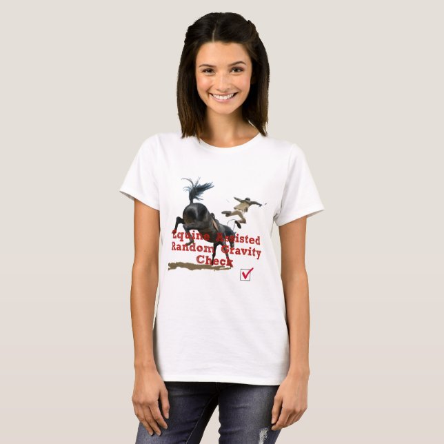 Equine hjälpt gravitationkontroll t-shirt (Hel framsida)