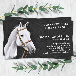 Equine Horse Professionell Personlig Equestrian Visitkort