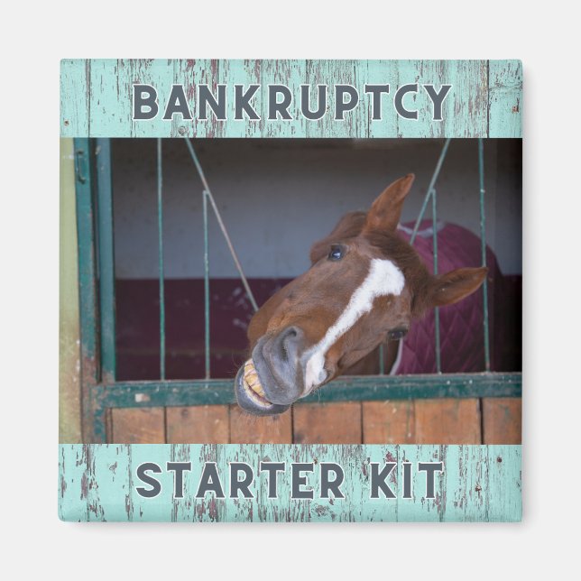 Equine Kärlek: Bankruptcy Starter Kit Magnet (Framsidan)