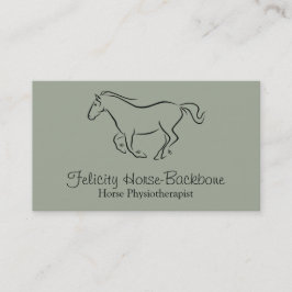 Equine physiotherapist visitkort