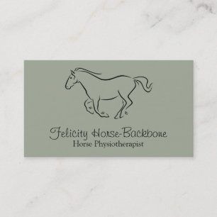 Equine physiotherapist visitkort