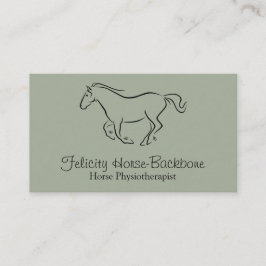 Equine physiotherapist visitkort