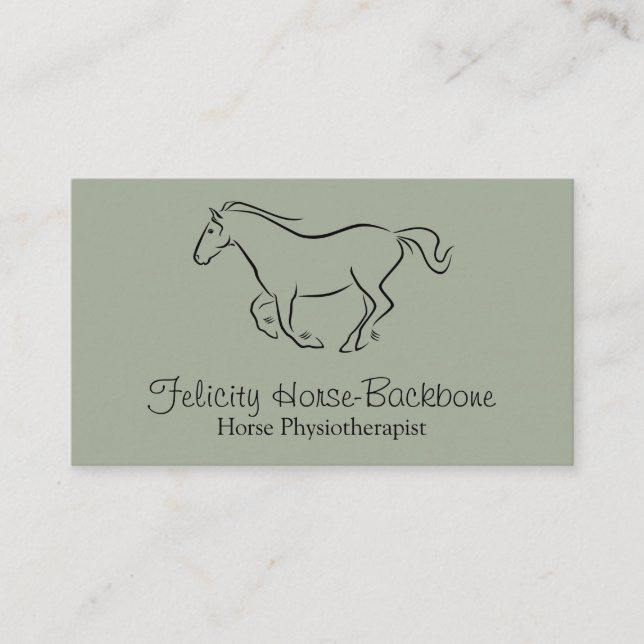 Equine physiotherapist visitkort (Framsida)