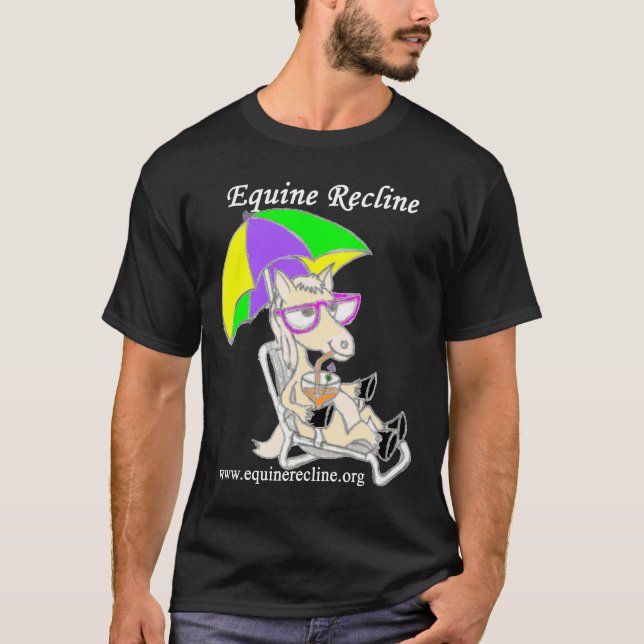 Equine Recline den mörka skjortan Tee Shirt (Framsida)