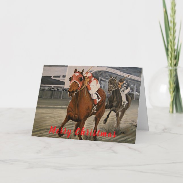 Equine Thoroughborn Wins Big Tävling Kort (Framsida)