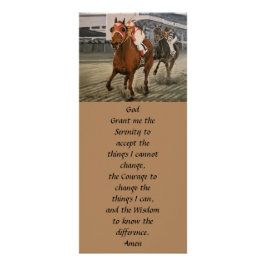 Equine Thoroughborn Wins Horse Tävling Reklamkort