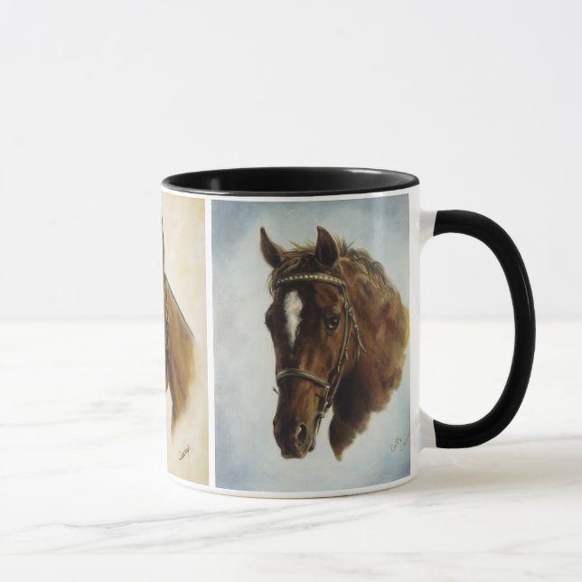 Equine Triomugg i svart Mugg (Höger)