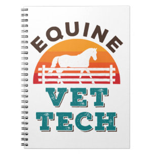 Equine Vet Tech Horse Veterinärtekniker Anteckningsbok