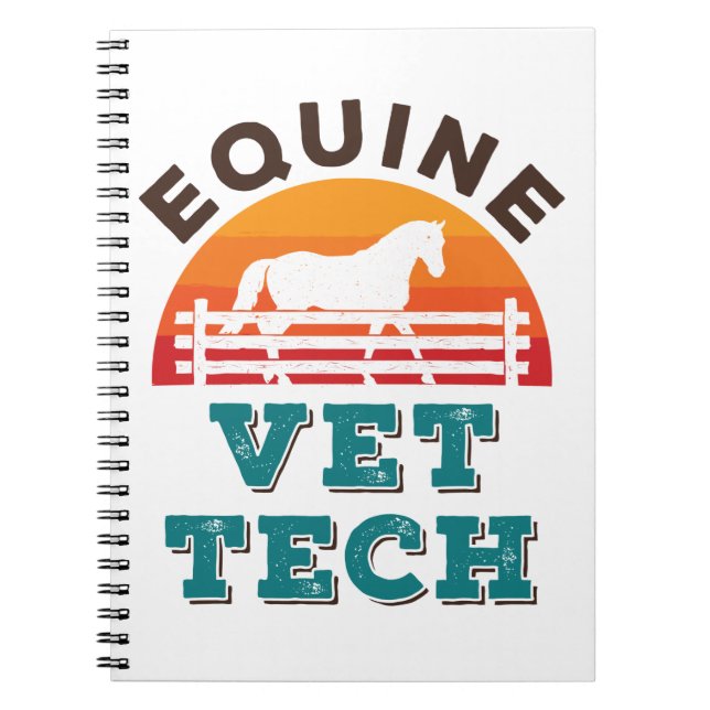 Equine Vet Tech Horse Veterinärtekniker Anteckningsbok (Framsidan)