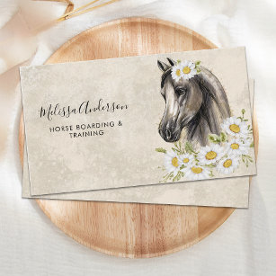 Equine Vintage Horse Daisy Personlig Equestrian Visitkort