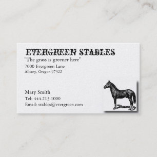 Equine visitkort för häst