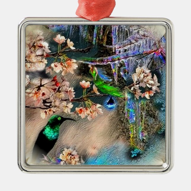 Equinox fåglar julgransprydnad metall (Framsidan)