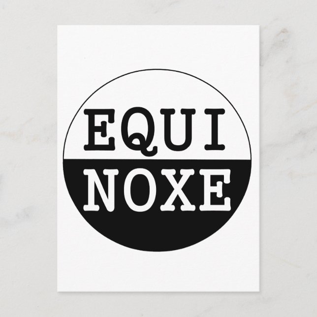 équinoxe noir et blanc vykort (Framsida)