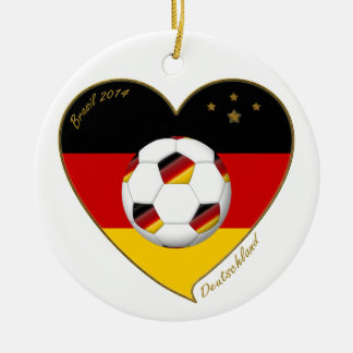 Equipo nacional de ALEMANIA FÚTBOL 2014 y bandera Julgransprydnad Keramik