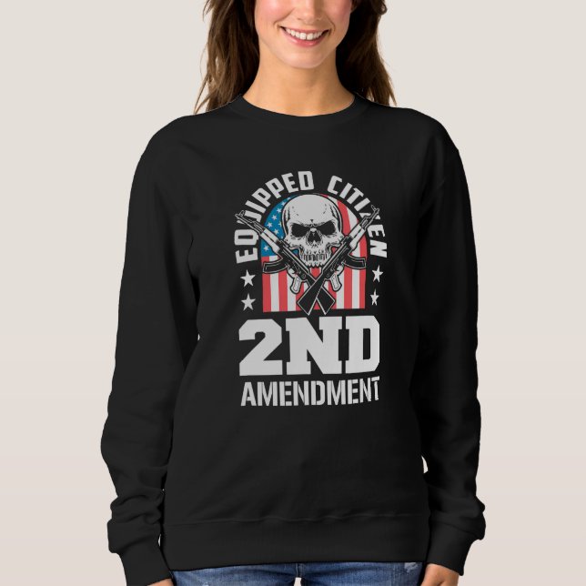 Equipped Citizen 2nd Amendment Pro Gun Pro USA Pat T Shirt (Framsida)