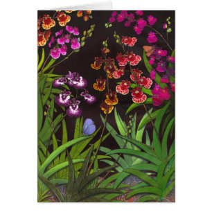 Equitant Oncidium Tolumnia Orchidskort Hälsningskort