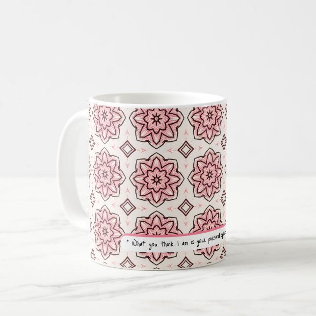 Er åsikt är inte min verklighet | RO MÖNSTER Kaffemugg (Framsida vänster)