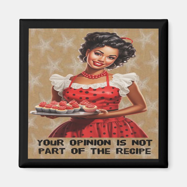 Er åsikt ingår inte i receptet magnet (Framsidan)