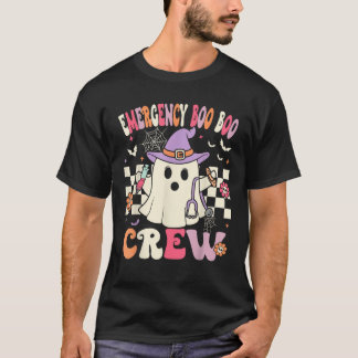 ER Boo Crew Groovy Emergency Room Nurse Funny Hall T Shirt