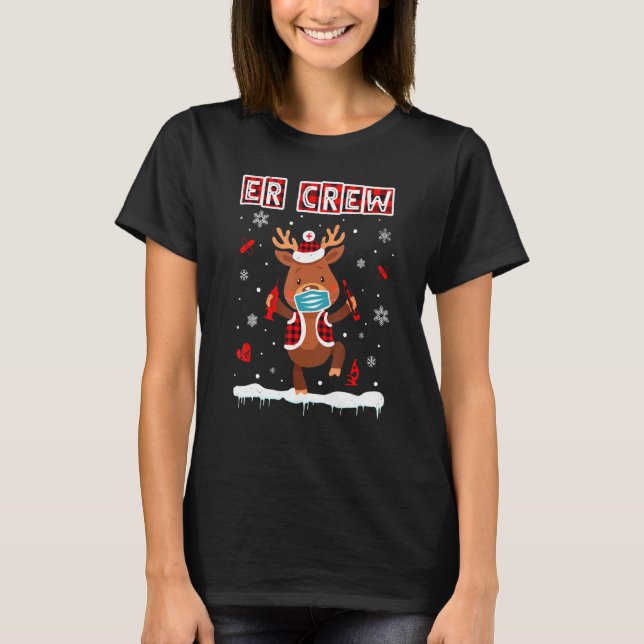 Er Crew Buffalo Play Ansikte Mask Reindeer Nurse X T Shirt (Framsida)