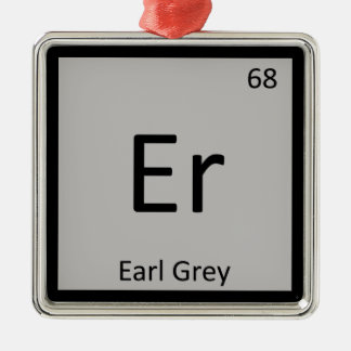 Er - Earl Grått Tea Chemistry Periodic Bord Symbol Julgransprydnad Metall
