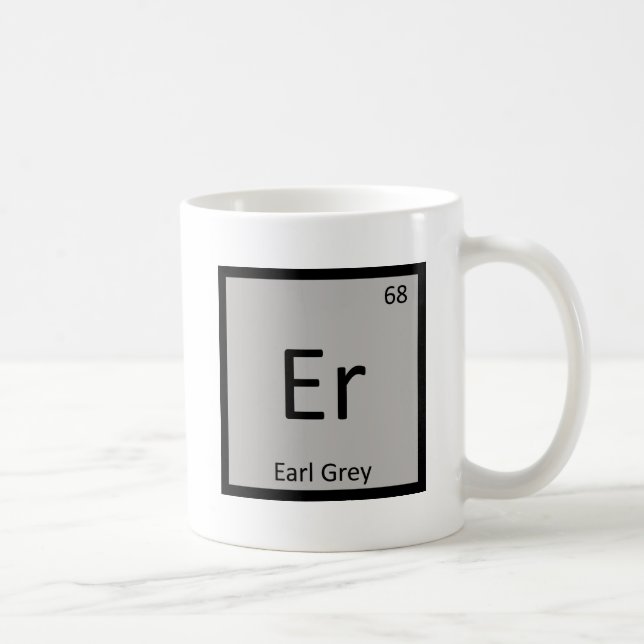 Er - Earl Grey Te Kemi Periodiska Systemets Symbol Kaffemugg (Höger)