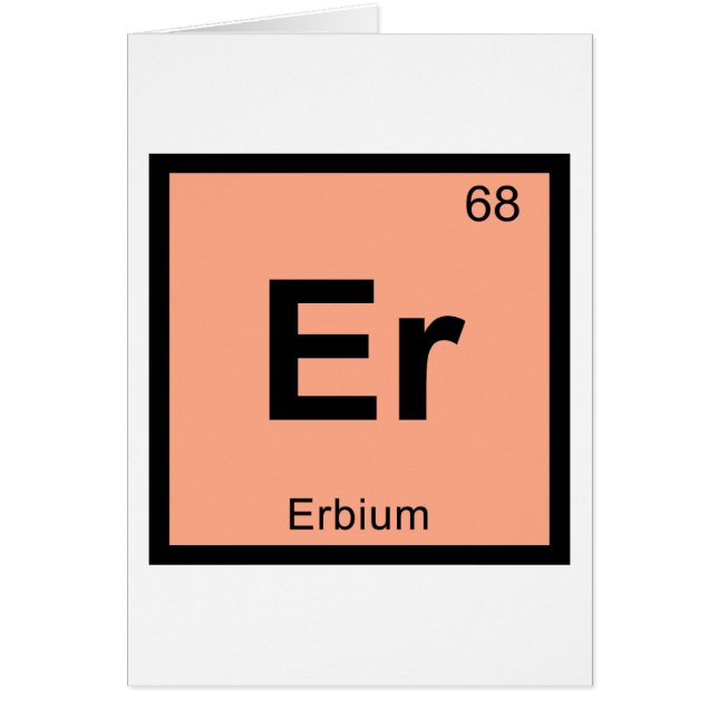 Er - Erbiumkemi Periodic Bord Symbol Hälsningskort (Framsidan)