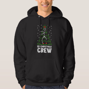 Er julbesättning Träd Akut Room Nurse Er Hoodie