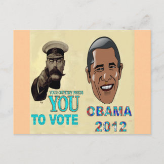 Er Land behöver er att rösta om OBAMA 2012 Vykort