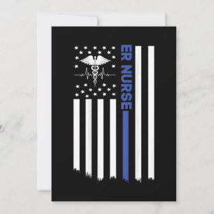 ER Nurse American Flagga Nursing ER EMT Nurse Inbjudningar