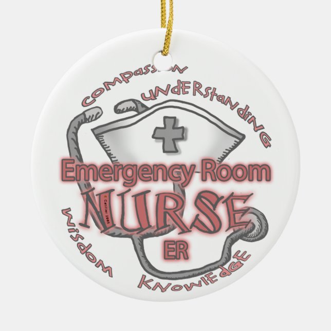 ER Nurse Axiom Julgransprydnad Keramik (Framsidan)
