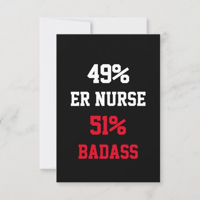 Er Nurse Badass-kort Kort (Framsida)