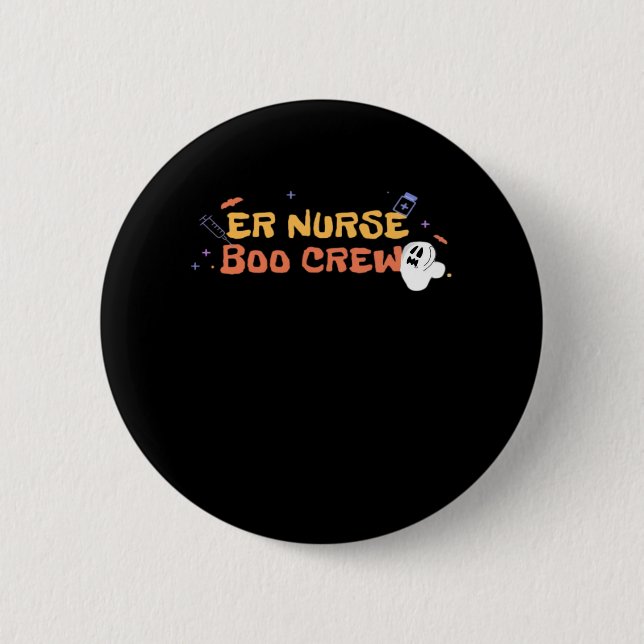 ER Nurse Boo Crew Akut Room Nurse Halloween C Knapp (Framsida)