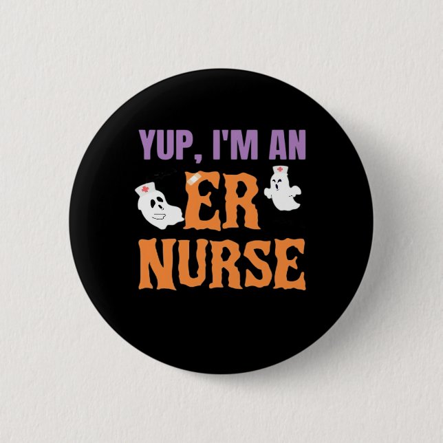 ER Nurse Boo Crew Akut Room Nurse Halloween C Knapp (Framsida)