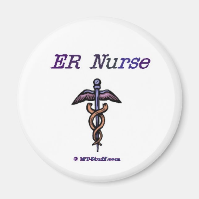 ER Nurse Caduceus Magnet (Framsidan)