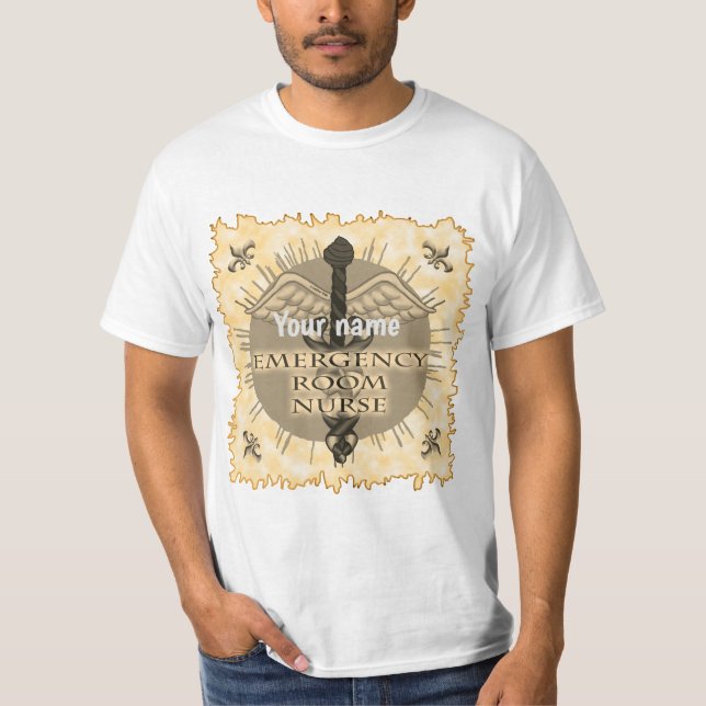 ER Nurse Caduceus T Shirt (Framsida)