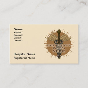 ER Nurse Caduceus Tidsbeställning Kort