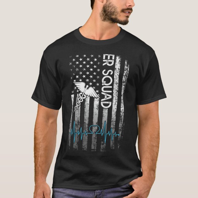 ER Nurse Doktor Akut Room Hospital Squad herz T Shirt (Framsida)