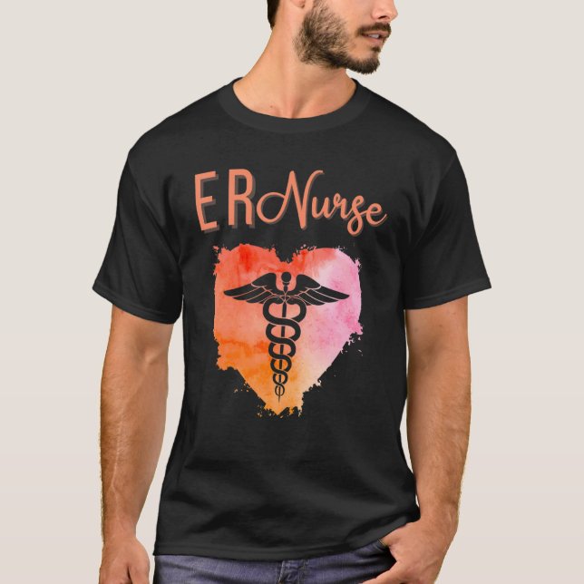 ER Nurse  Emergency Nurse Nursing Graduation Caduc T Shirt (Framsida)