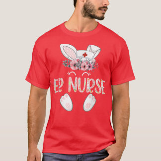 ER Nurse Påsk Nurse Blommigt Bunny T Shirt