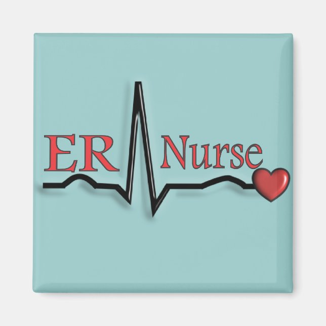 ER Nurse QRS-design Magnet (Framsidan)