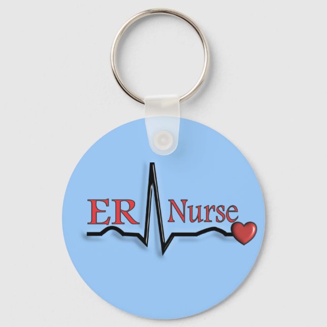 ER Nurse QRS-design Nyckelring (Framsida)