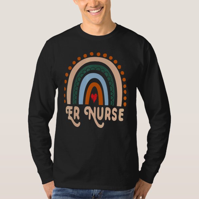 Er Nurse Rainbow Cute Apprecision Essential Worke T Shirt (Framsida)