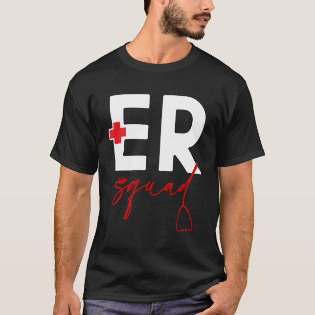 Er Nurse Skriv ut Er Squad T Shirt (Framsida)