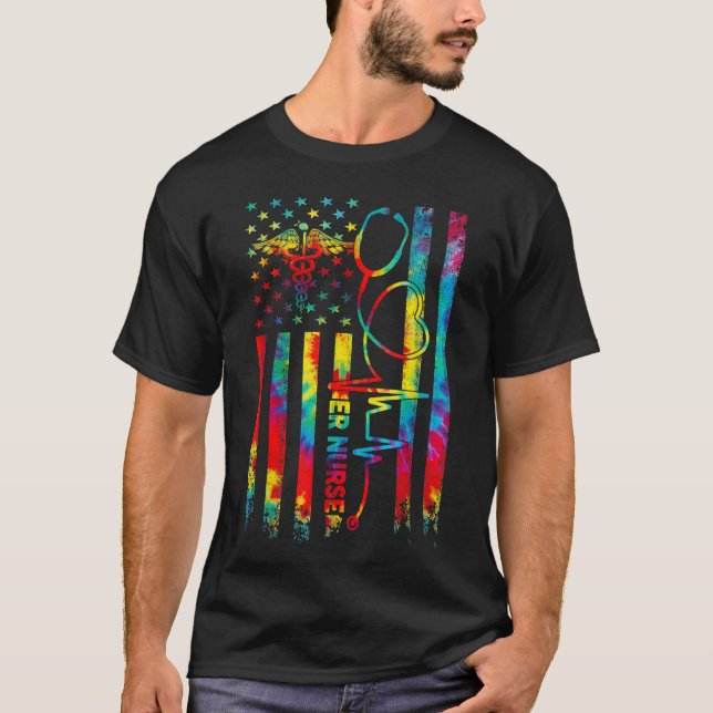 Er Nurse - Stetoscope Hjärtat Rate Akut Rum N T Shirt (Framsida)
