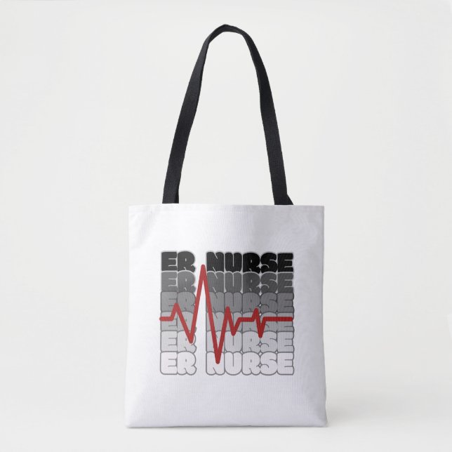 ER Nurse Tote Bag Tygkasse (Framsida)