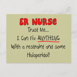 ER Nurse "Trust Me" Lustigt T-Shirts & Gifts Vykort
