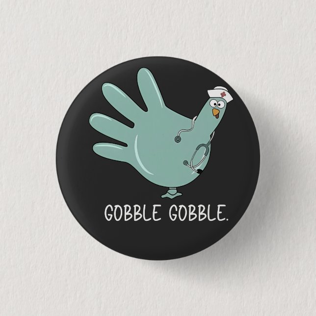 ER Nurse Turkey Gobble Squad ER Nurse Thanksgiving Knapp (Framsida)