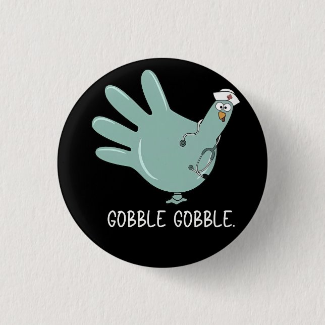 ER Nurse Turkey Gobble Squad ER Nurse Thanksgiving Knapp (Framsida)